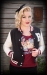 Ladies Sweat Collage Jacket Black     