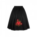 Vintage Talis Rose Embroidery Swing Skirt