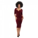 Trixie Velvet Sparkle Pencil Dress