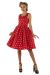 Amanda Scoop Neck Swing Dress Red & White Polka Premium Cotton